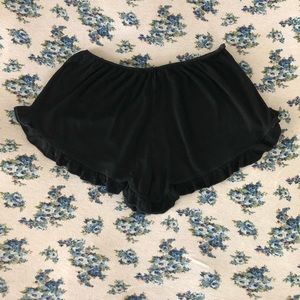 Brandy Melville Black Ruffle Shorts
